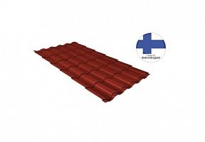 Металлочерепица Кредо 0,5 GreenСoat Pural Matt RR 29 Красный RAL 3009 оксидно-красный