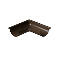 Угол внешний 90⁰ D125 Docke STAL PREMIUM Каштан (RAL 8017)