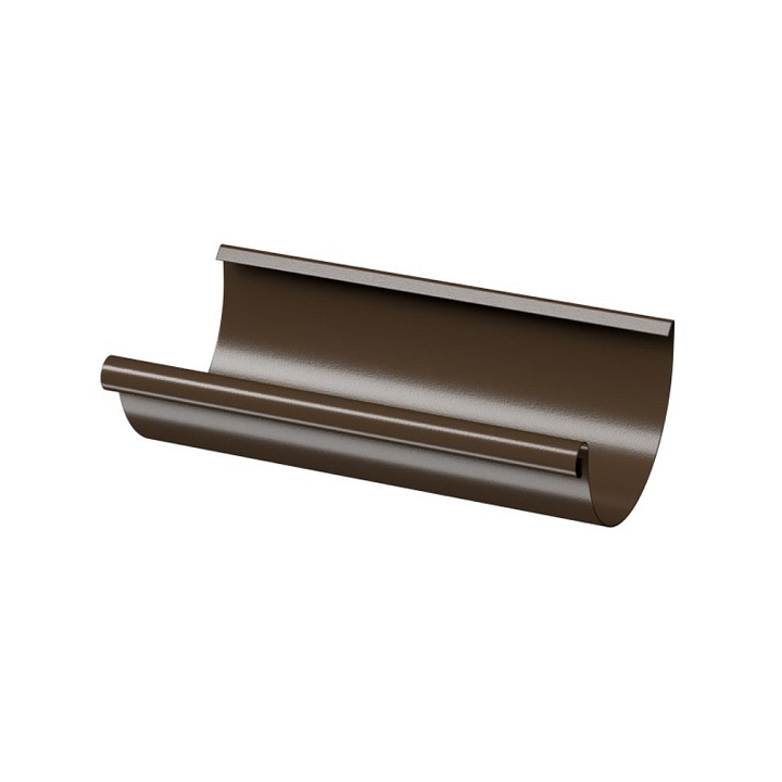 Желоб полукруглый D125 Docke STAL PREMIUM Каштан (RAL 8017) 3м