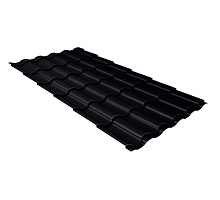 Металлочерепица Кредо 0,5 PurPro Matt RAL 9005 Черный темный