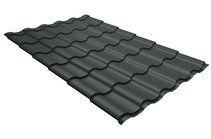ПВ GL Квинта Плюс c 3D резом 0,45 Polyester RAL 7005 Мышиный
