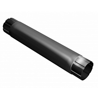 Труба круглая соединительная 90 мм 1м Grand Line RAL 9005 (Черный)