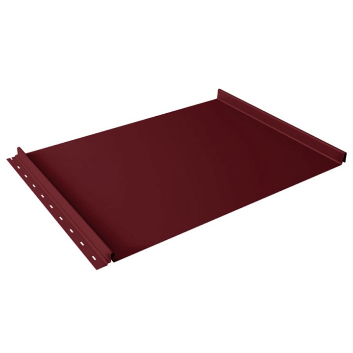 Фальцевая кровля Кликфальц 0,45 Drap TX с пленкой на замках RAL 3005 красное вино