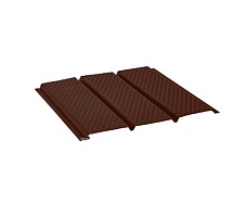 Софит стальной Aquasystem с полной перфорацией Polyester Коричневый RAL8017