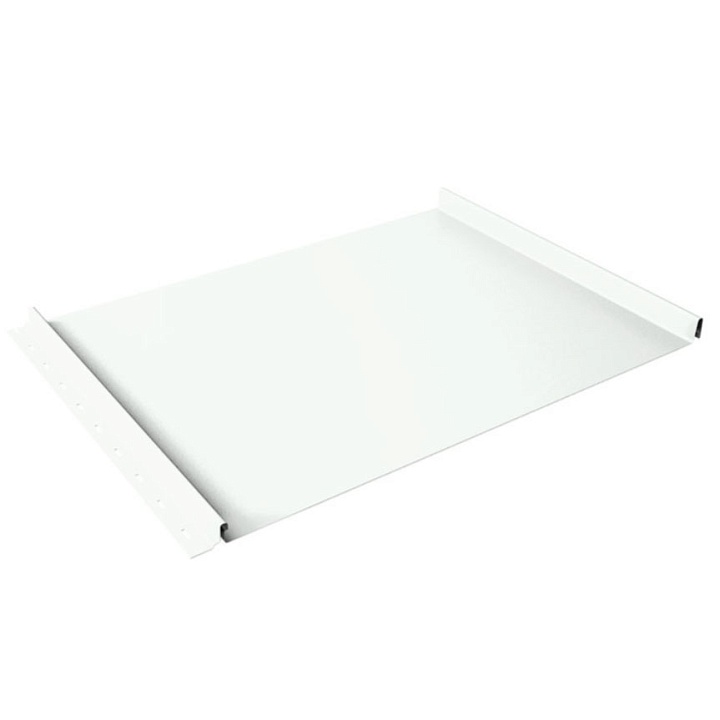 Фальцевая кровля Кликфальц 0,45 Drap TX с пленкой на замках RAL 9003 сигнальный белый