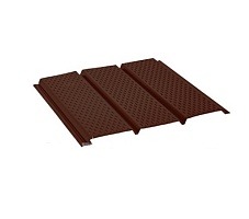 Софит алюминиевый Aquasystem с полной перфорацией Polyester Коричневый RAL8017