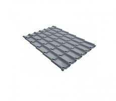 Металлочерепица Классик 0,5 Satin RAL 9006 Бело-алюминиевый