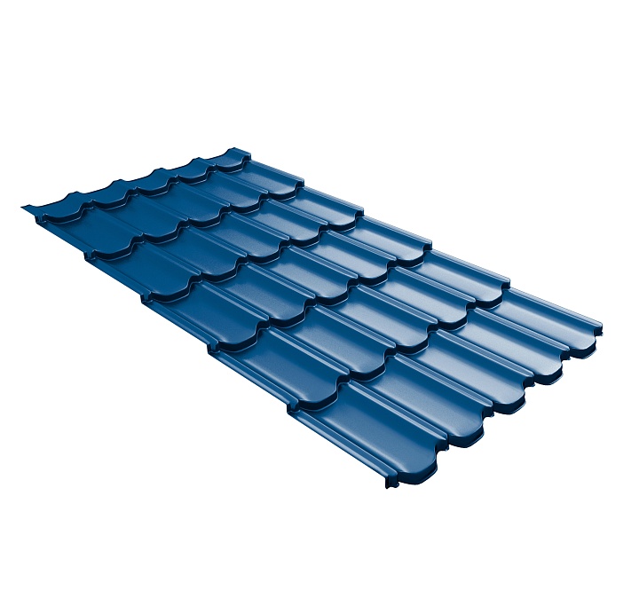 ПВ GL Квинта Плюс c 3D резом 0,45 Polyester RAL 5005 Синий насыщенный