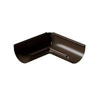 Угол внутренний 90⁰ D125 Docke STAL PREMIUM Каштан  (RAL 8017)