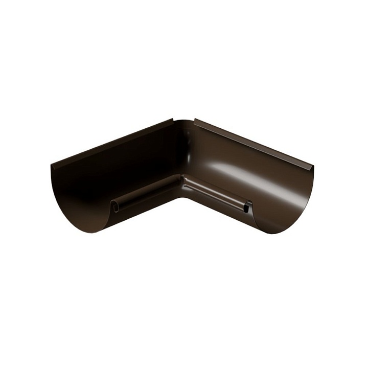 Угол внутренний 90⁰ D125 Docke STAL PREMIUM Каштан  (RAL 8017)