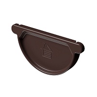 Заглушка желоба D125 Docke STAL PREMIUM Шоколад (RAL 8019)
