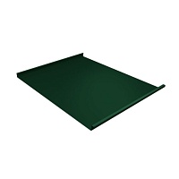 Фальцевая кровля Фальц двойной стоячий 0,45 Drap TX с пленкой на замках RAL 6005 зеленый мох