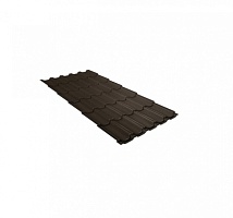 Металлочерепица Квинта плюс 0,5 Satin RR 32 Темно-коричневый