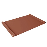 Фальцевая кровля Кликфальц 0,45 Drap TX с пленкой на замках RAL 8004 терракота