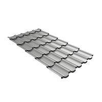 ПВ GL Квинта Плюс c 3D резом 0,45 Polyester RAL 9006 Белый алюминий