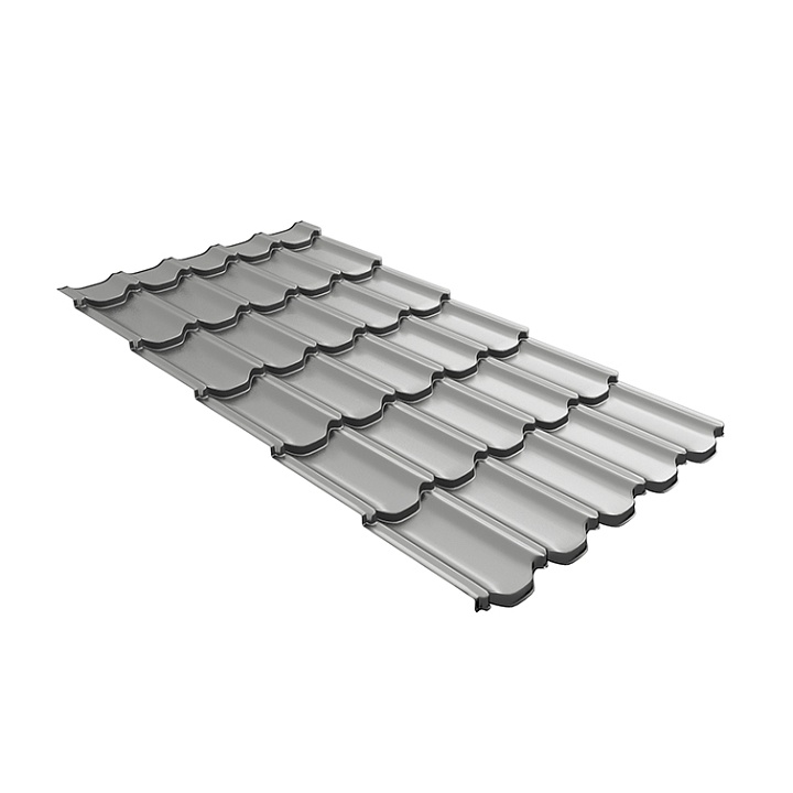 ПВ GL Квинта Плюс c 3D резом 0,45 Polyester RAL 9006 Белый алюминий